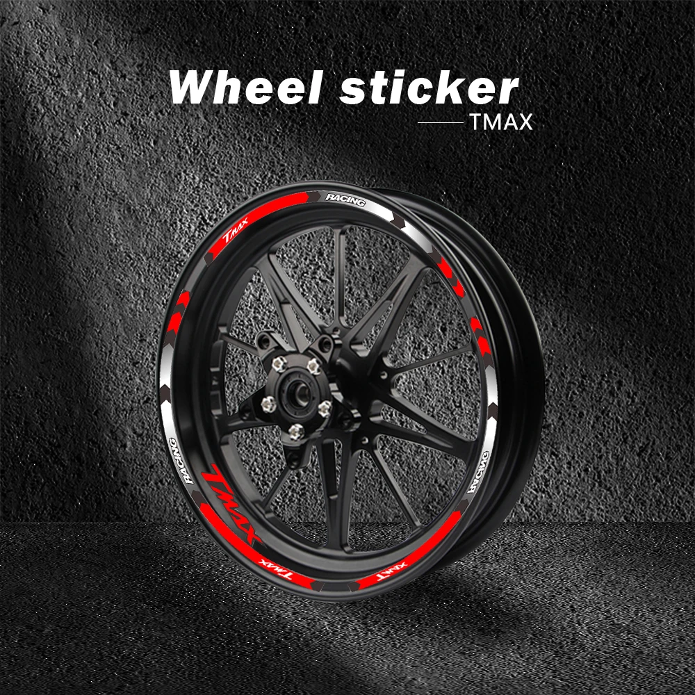 

for YAMAHA T-max 500 530 560 Motorcycle Reflective decals Wheels Moto Rim Stickers decoration protection rim sticker