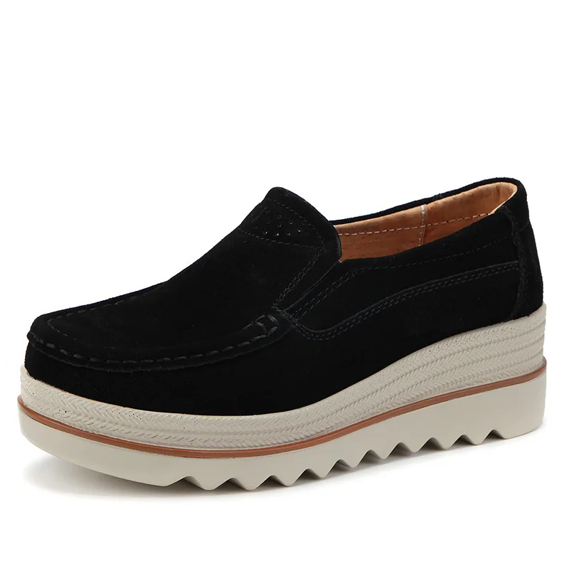 

Women's Casual Shoes Pop Platform Slip-on Women Loafers Round Toe Female Sneakers Breathable Women Flats Shoes Zapatos De Mujer