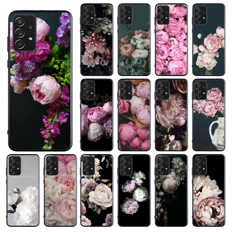 

Peony Phone Case for Samsung Galaxy A13 A22 A12 A32 A71 A11 A21S A33 A52 A72 A51 A50 A70 A31 M31