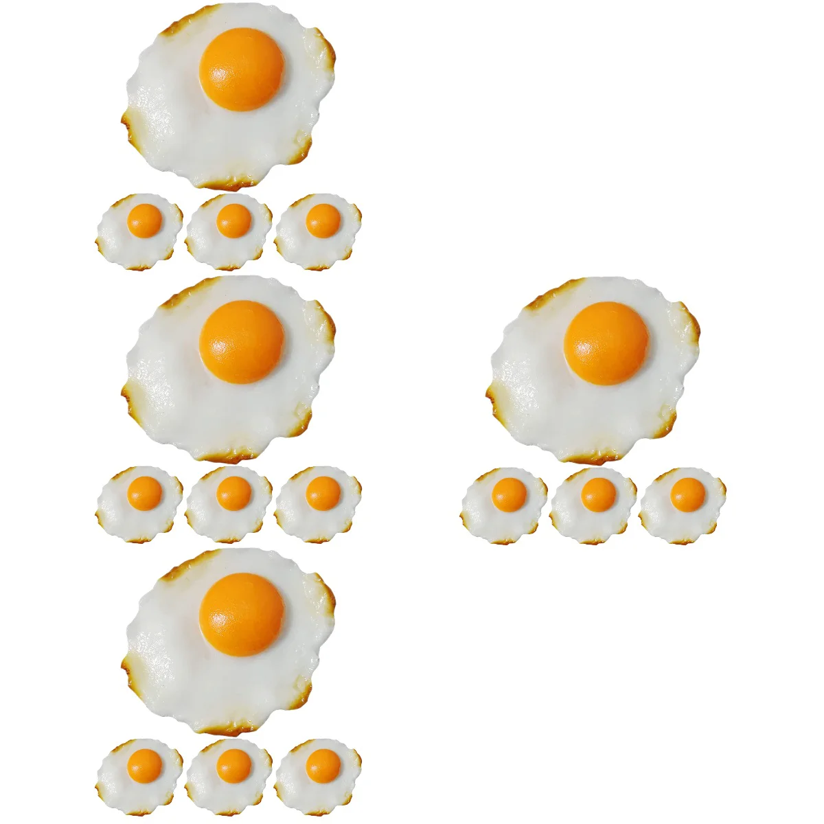 

16 Pcs Lifelike Fried Egg Desktop Fried Egg Models Simulated Fried Egg Decors Western Restaurant Decor