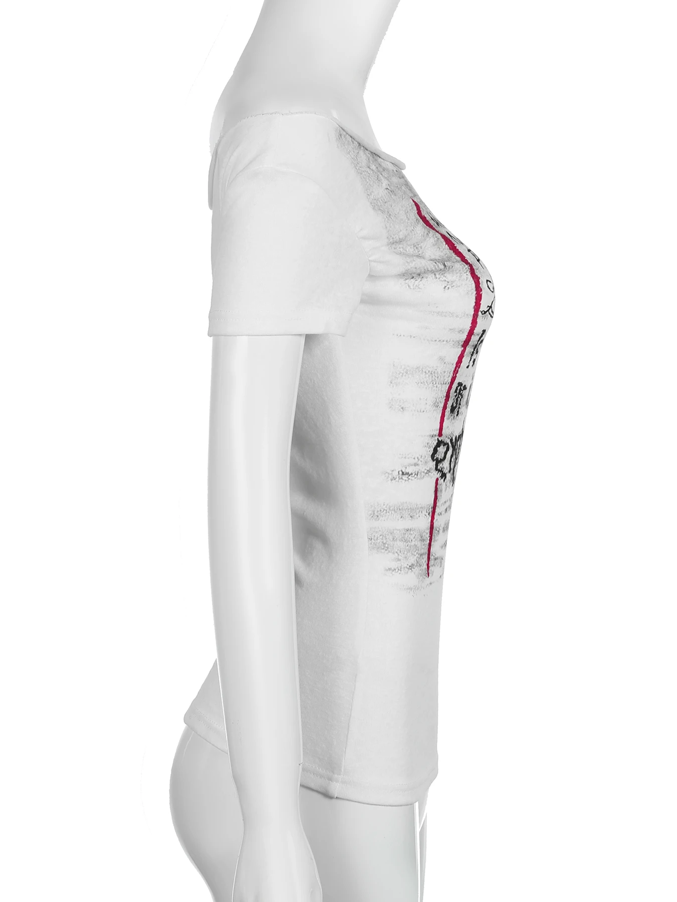 Повседневная футболка IAMSURE с принтом персонажа облегающие футболки открытыми