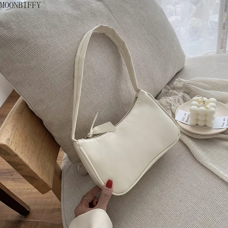 

Fashion Design Women Small Handbags Soft PU Leather Ladies Armpit Shoulder Bags Vintage Simple Girls Clutch Purse Tote