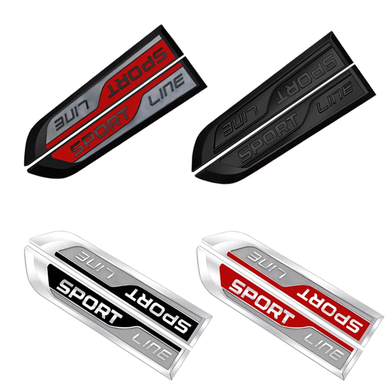 2 шт. автомобильный значок боковое крыло кузов Декор металлическая Спортивная