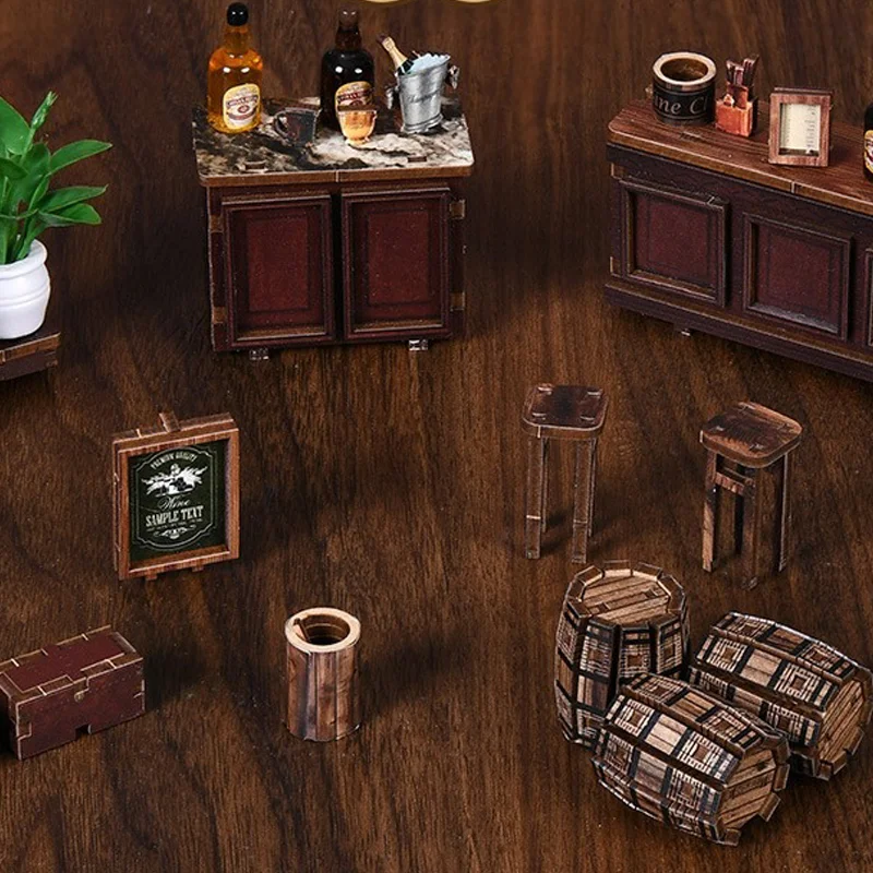 Фото Книжный уголок «Таверна» своими руками – 3D-конструктор для сборки, миниатюрный декор для книжной полки №5
