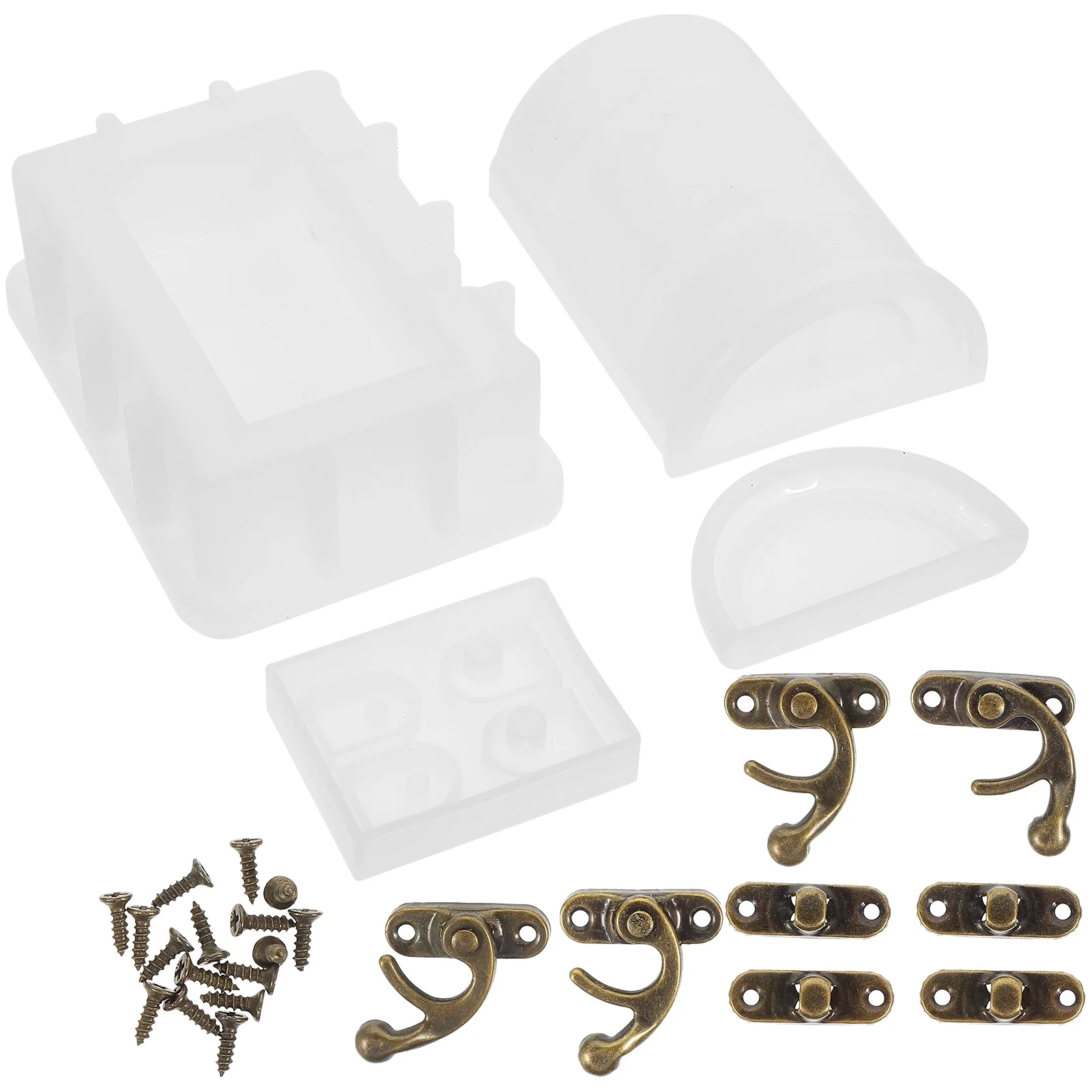 

Molds Box Resin Silicone Epoxy Jewelry Trinket Containerjar Mold Pirate Storage Decorative Treasure Diy Lock Mould Organizer