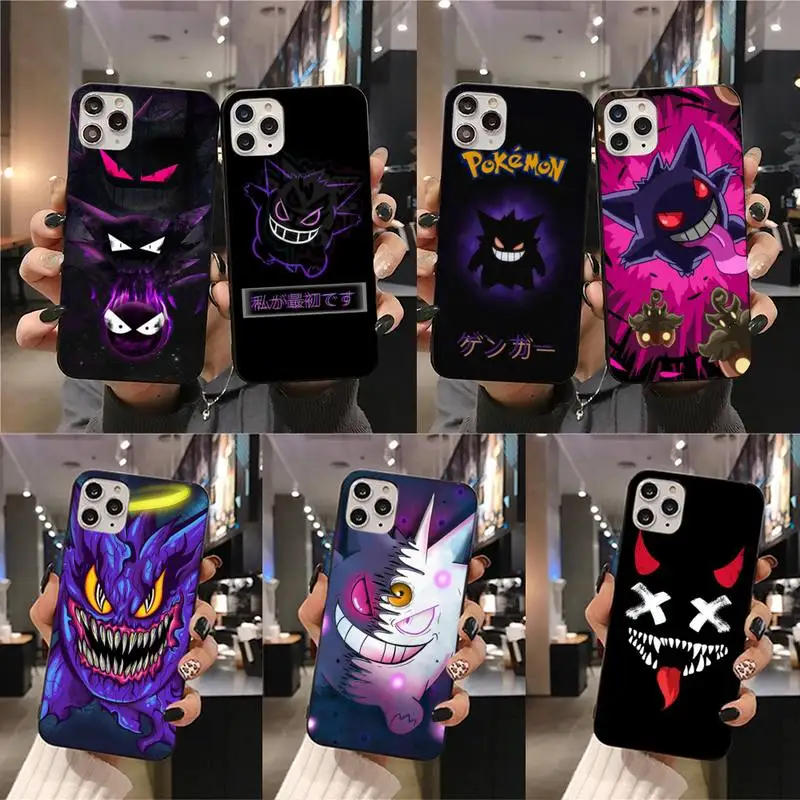 

Pokemon Gengar Phone Case For iphone 13 12 11 Pro Mini XS Max 8 7 Plus X SE 2020 XR cover