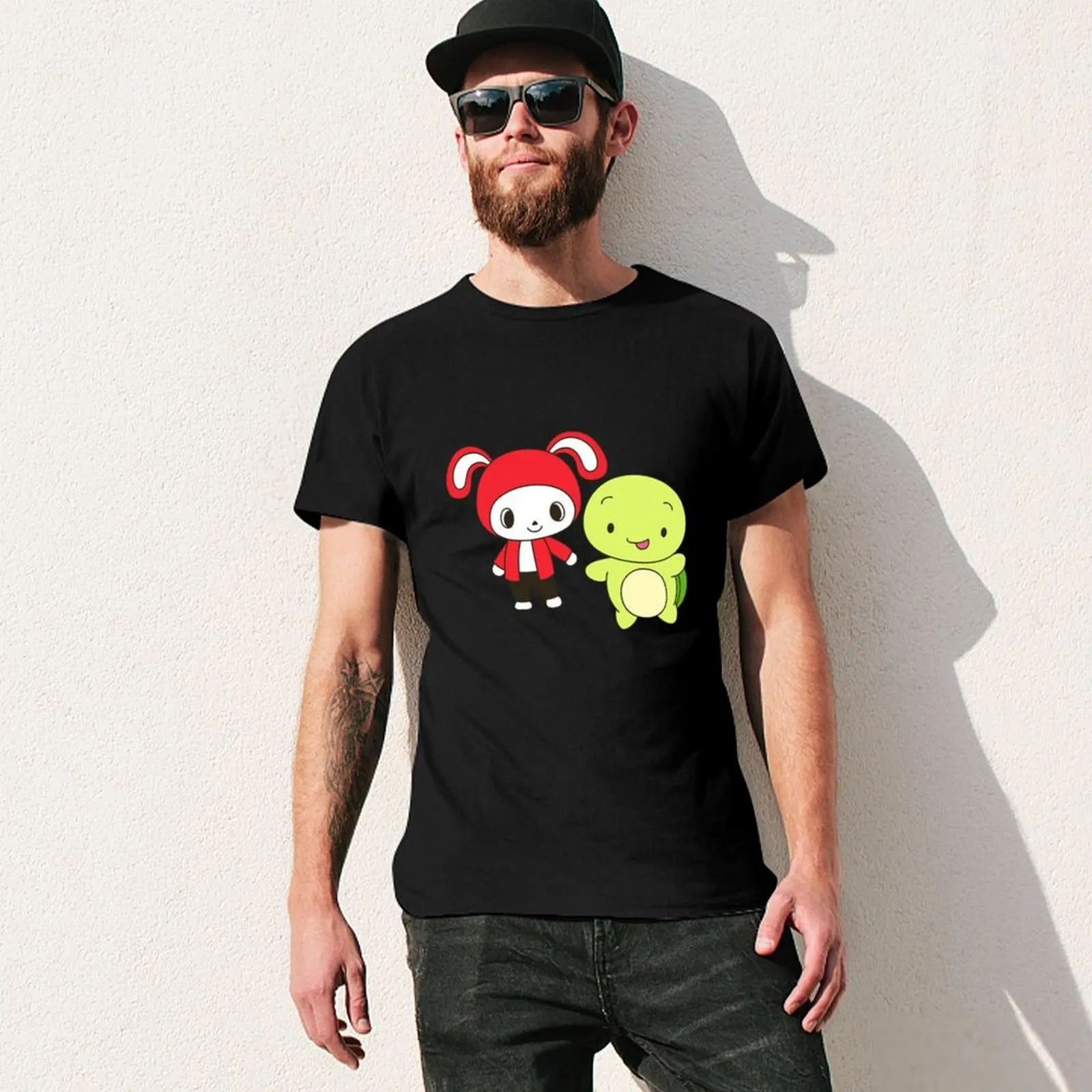 Фото Футболка Maizen Merch с изображением Джей-Джея и Майки, большого размера, простой повседневный топ. №3