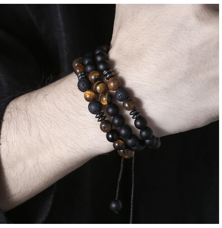 Набор эластичных плетеных браслетов в европейском и американском стиле с