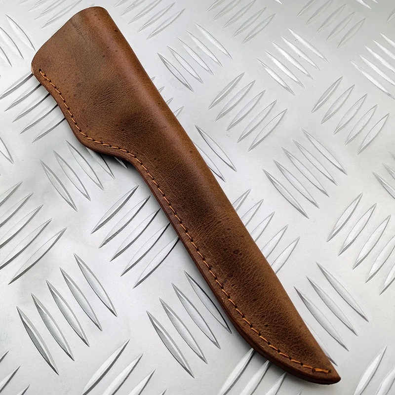 

Custom Leather Knife Sleeve Scabbard Skin Deboning Knife Universal Long Knife Sheath First Layer Cowhide Knife Leather