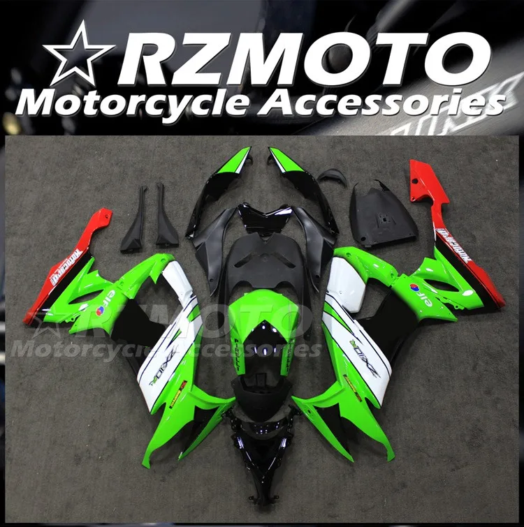 

New ABS Whole Motorcycle Fairings Kit Fit for Kawasaki Ninja ZX-10R ZX10R 2008 2009 2010 08 09 10 Bodywork set Red Green