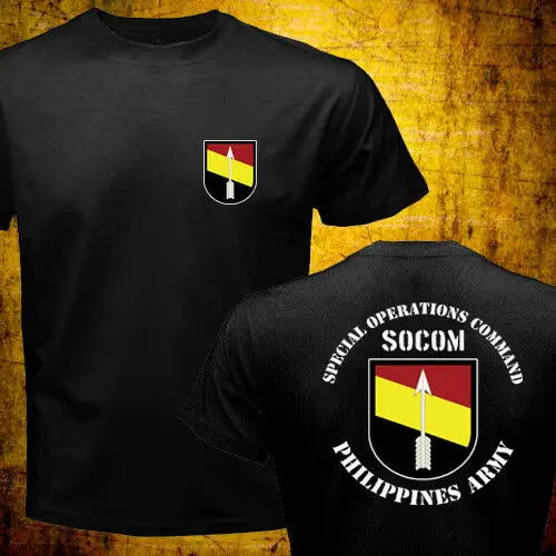 

Amazing Tees Men T Shirt Double-sided Oversized New Philippines Army Special Operations Command SOCOM Military Forces T-shirt