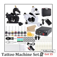 tattoo machine kits tattoo power supply rotary gun with cartridges needles permanent makeup machine for tattoo beginners artist