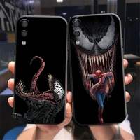 marvel venom phone case for samsung galaxy s8 s9 s10 s10e s20 s21 fe s21 plus carcasa back black liquid silicon coque soft
