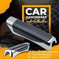 car handbrake protector stylish car hand brake carbon fiber protector cover interior decor handbrake grips case car accessories
