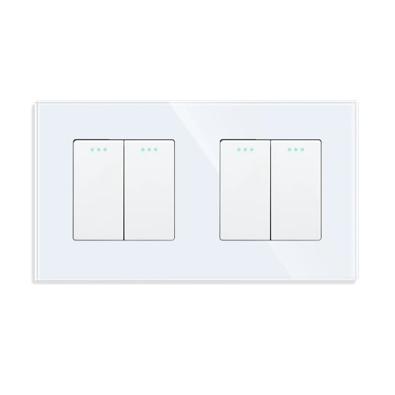 

Bingoelec настенные выключатели с двумя евророзетками и стеклянной панелью