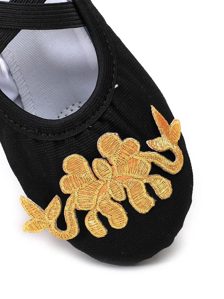 Балетки женские в китайском стиле обувь для гимнастики танцевальные туфли