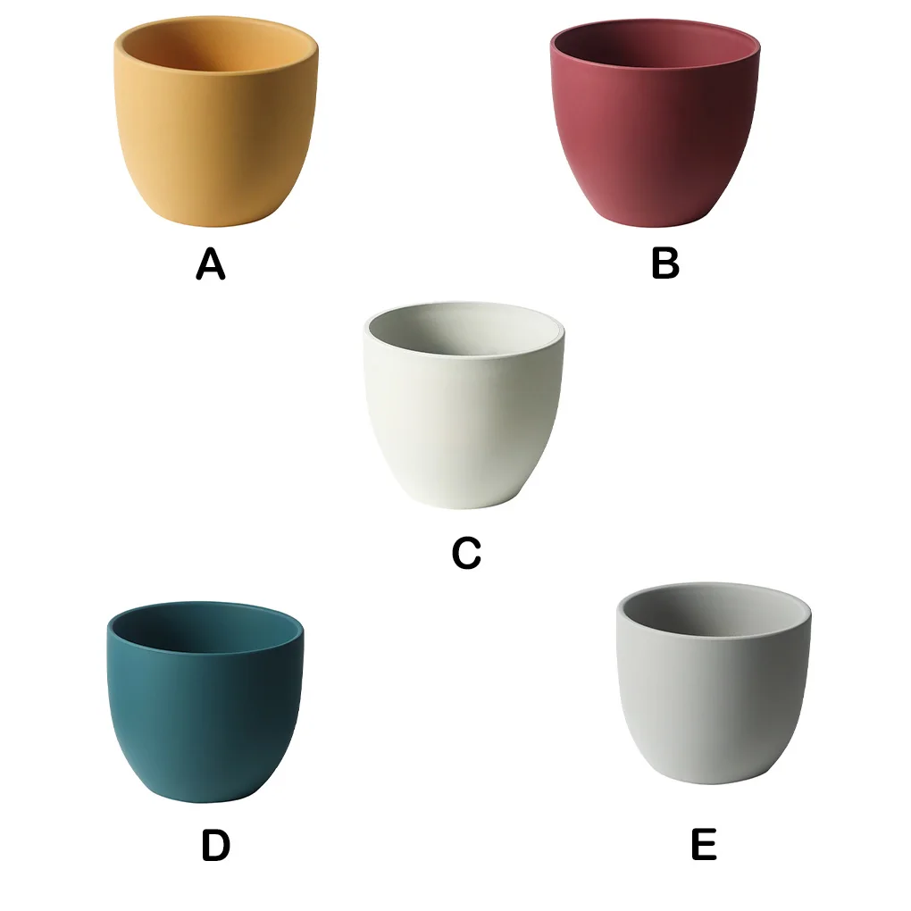 

Round Plant Pot with Drainage Holes Ceramic Flowerpot Gardening Bowl Type Bonsai Holder Indoor Planter for Home