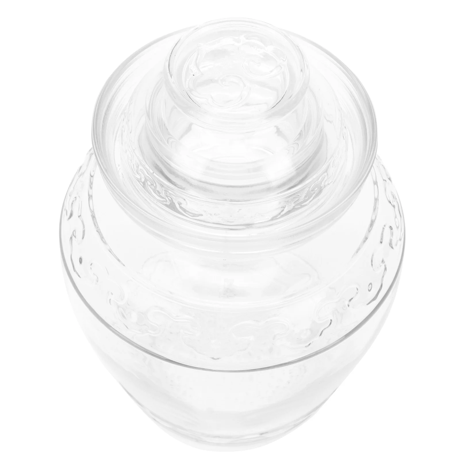 

1Pc Fermentation Jar with Airlock Chinese Glass Fermenting Jar Kimchi Fermentation Jar Kitchen Pickle Glass Jar
