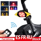 Умный велосипедный фонарь с дистанционным управлением, беспроводной поворотный сигнал, задний фонарь с зарядкой по USB, светодиодный Предупреждение онасветильник