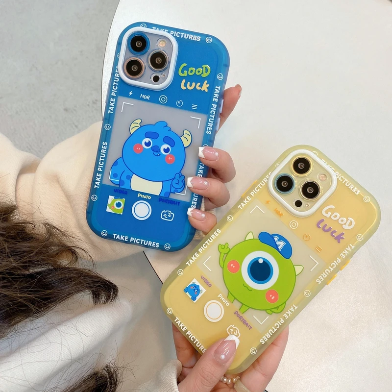 

Funny Cartoon Animal Monster Phone Case For iPhone 13 12 11 Pro Max X Xs Max Xr 7 8 Plus Cases Cute Shockproof Soft TPU Cover