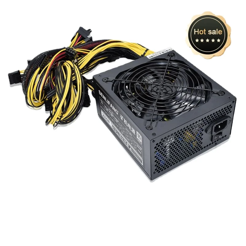 

Hot sale 110V-240V ATX Mining Bitcoin Power Supply 2000W 95% High Efficiency for Ethereum ETH S9 S7 L3 8GPU cards support Max