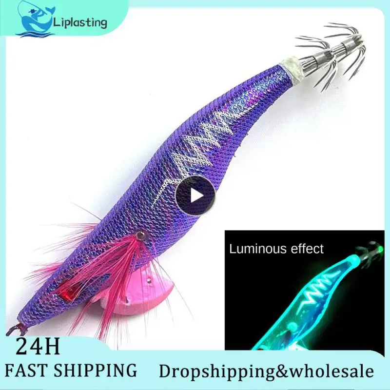 

10 Color Luya Fake Bait 10 Colors Luya Bait Luminous Shrimp Squid Hook Bionic Bait Fishing Tools Fake Bait Soft Hook