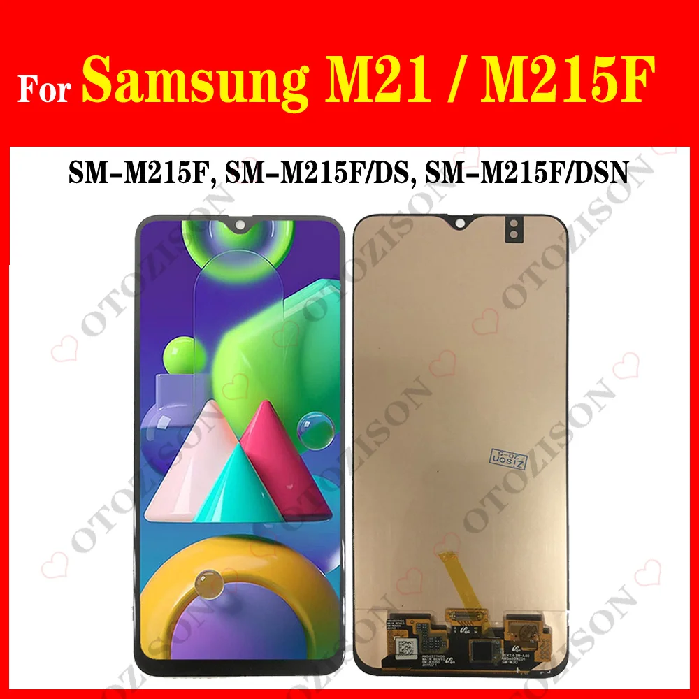 ЖК-дисплей M215 для Samsung Galaxy M21 2020 M215F, экран M215F/DS SM-M215F/DSN, сенсорный датчик, дигитайзер, сборный модуль