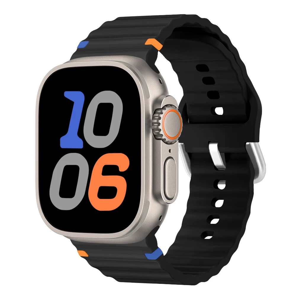 Фото Силиконовый ремешок для Apple Watch Ultra 2 Band 49 мм 46 мм 45 мм 42 мм 44 мм 40 мм 41 мм Браслет Correa iWatch Series 10 9 8 6 7 5 SE №2