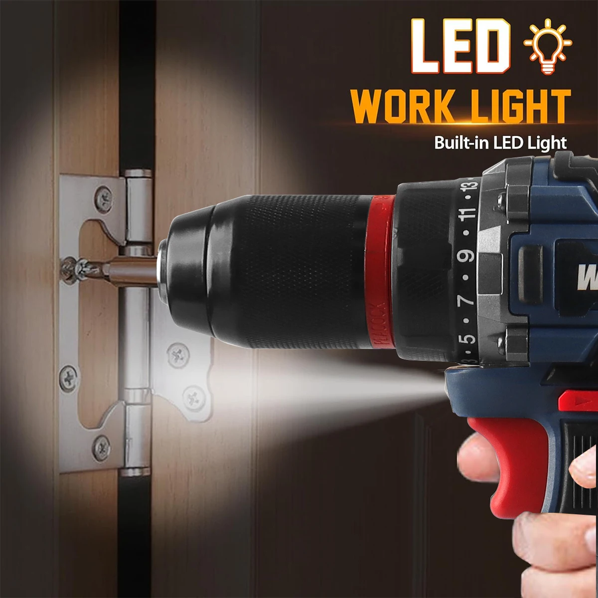 Беспроводная электрическая дрель WOZOBUY Аккумулятор 16