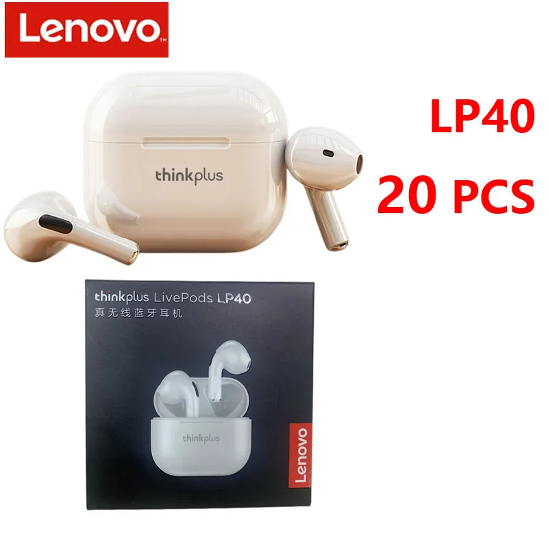 

TWS-наушники Lenovo LP40 с поддержкой Bluetooth 5,0, 2/20 шт.