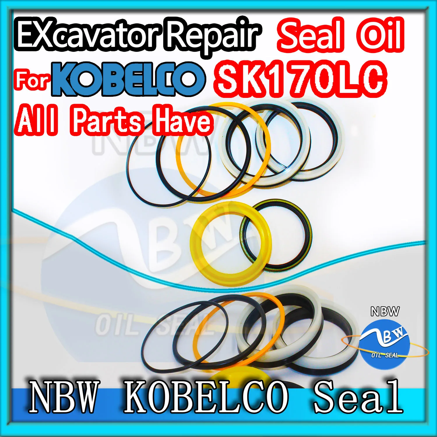 

For KOBELCO SK170LC Excavator Oil Seal Kit High Quality Repair TRAVEL Joystick Engine O-ring Cylinder BOOM ARM Bucket Hydraulic