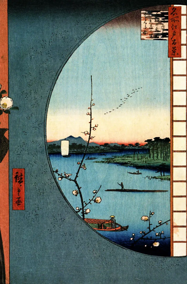 JAPANESE LANDSCAPE ART HIROSHIGE MASSAKI ATARI Art print Silk poster Home Wall Decor | Painting &amp Calligraphy