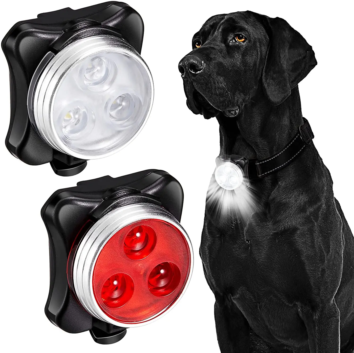 

Pet Dog Led Light Lamp Tag Led Dog Collar Light Pendant Glow Night Safety Led Puppy Flashlight Collar Harness Leash Accessories