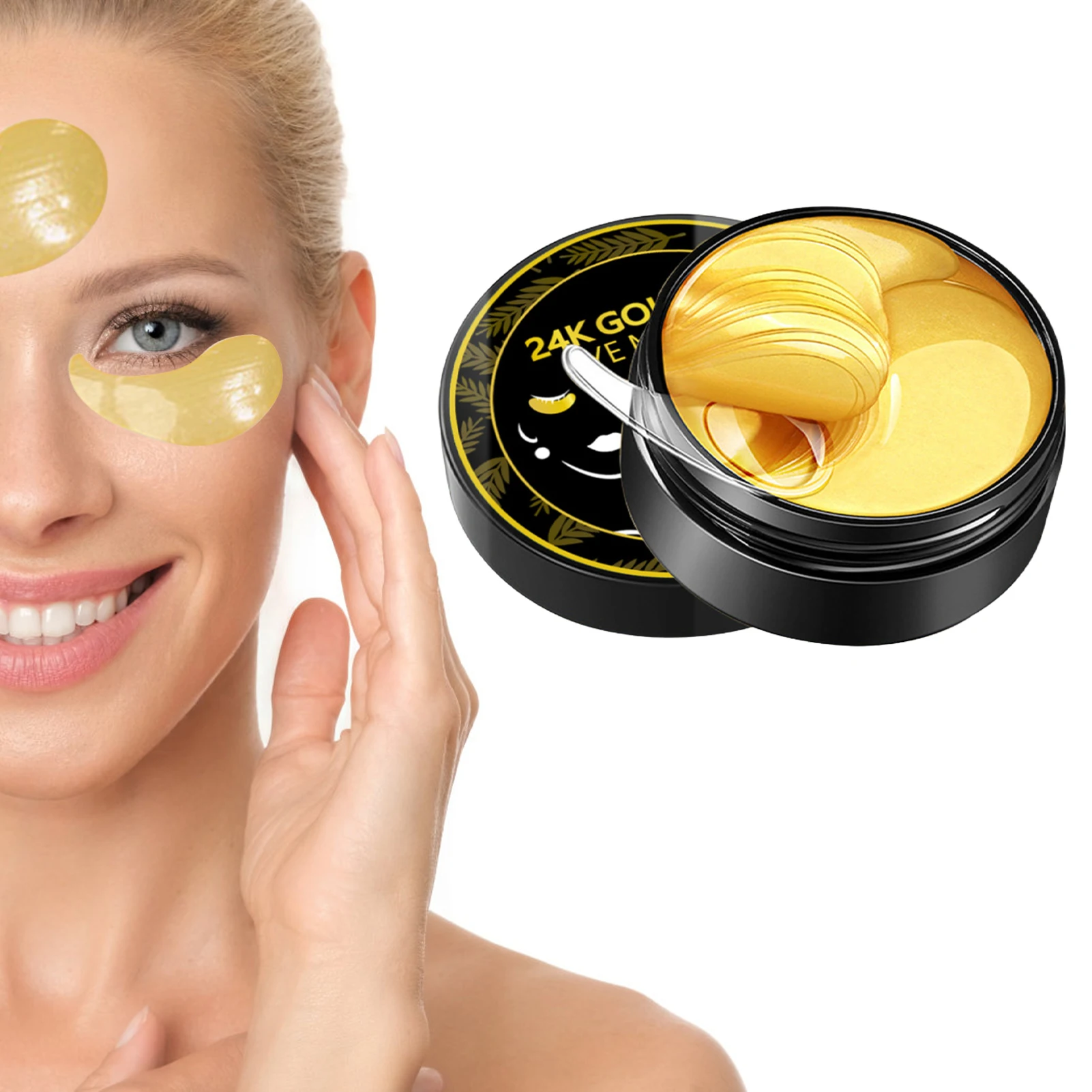 

24K Gold Eye Pads Anti-aging Eye Gel Pads Eye Hydrating Serum Patches Improve Eye Pouch Long-lasting Moisturizing Eye Skin For