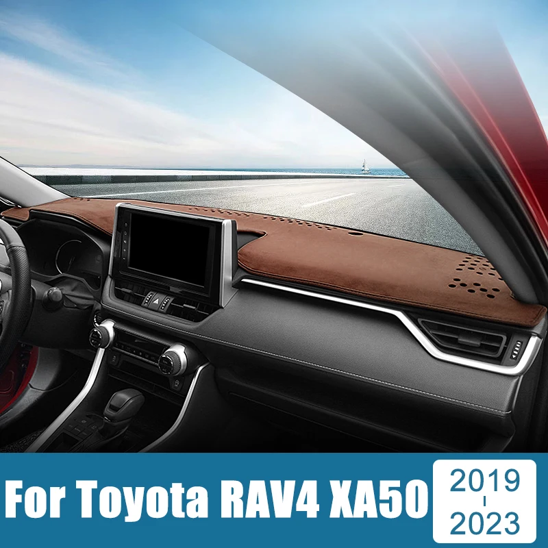 

For Toyota RAV4 XA50 2019 2020 2021 2022 2023 2024 RAV 4 Hybrid Car Dashboard Cover Avoid Light Pad Anti-UV Carpets Non-Slip Mat