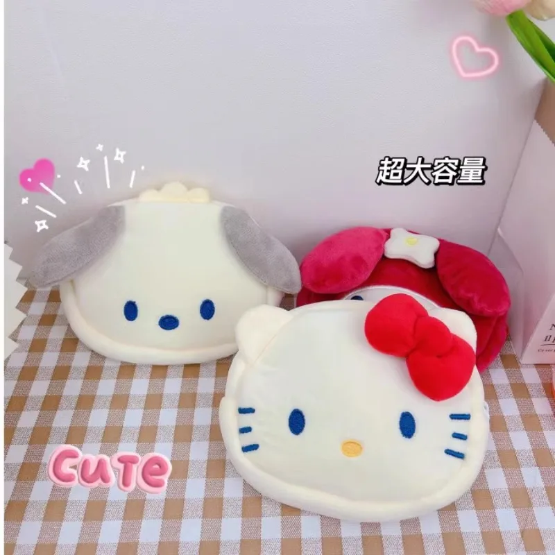 Sanrio Hello Kitty кошелек для монет мультфильм аниме милый KT Cat косметичка хранения