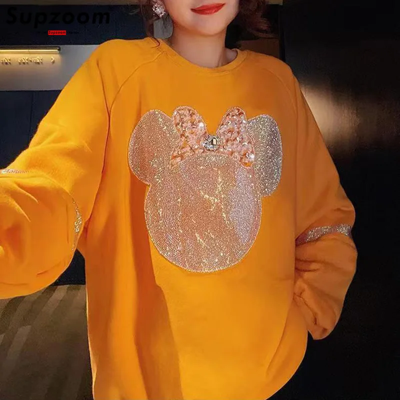 Новое поступление модные осенне-зимние пуловеры Disney повседневные хлопковые