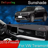 For Volkswagen VW Atlas Teramont 2022 2021 Car Front Dashboard Sunshade Carpet Center Console Anti-Glare Pad Microfiber Leather