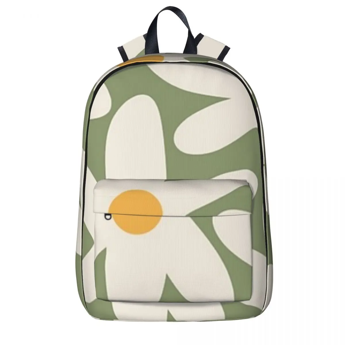 

Daisy Time Retro Floral Pattern Sage Green Beige Mustard Backpack Student School Bag Laptop Rucksack Travel Rucksack Bookbag