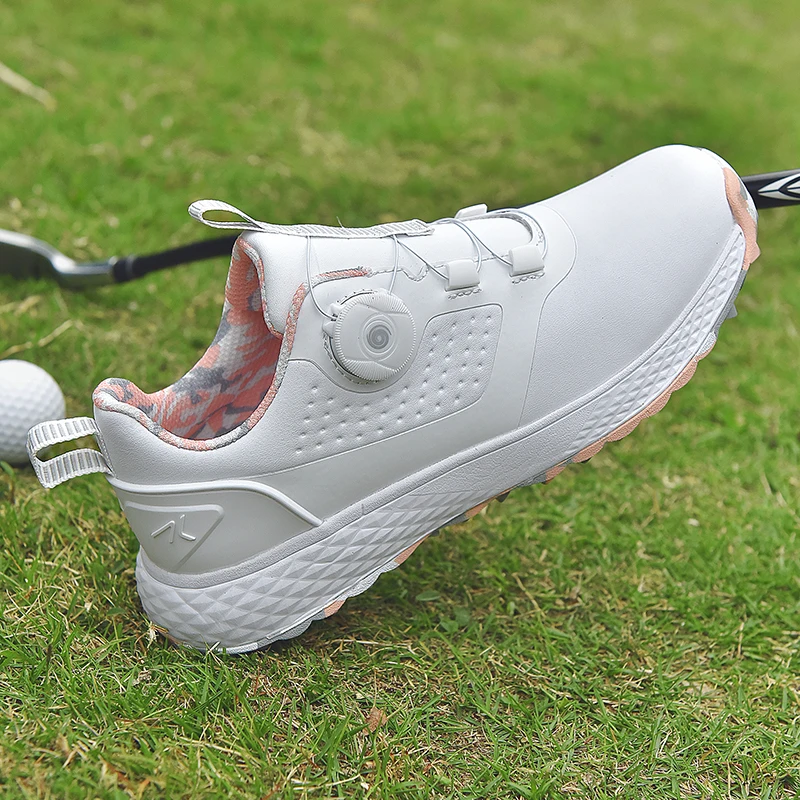 

Professional Women Golfer Sport Shoes Training Quick Lacing Female Outdoor Grass Walking Jogging Trainers Golfing Shoes