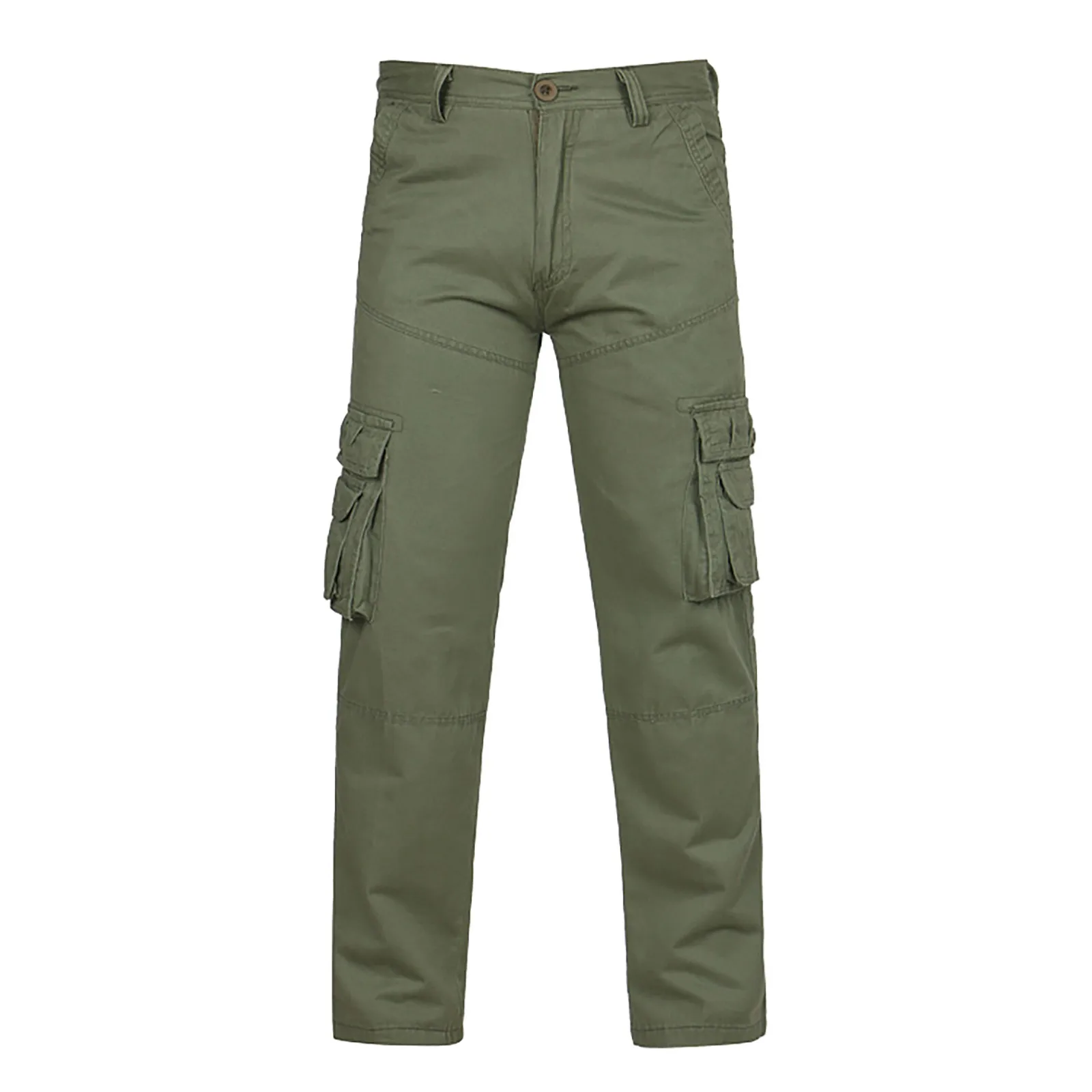

Cargo Pants Men Outdoors Button Multi Pocket Work Trouser Solid Color Military Long Pants For Mens Clothing Pantalones Hombre