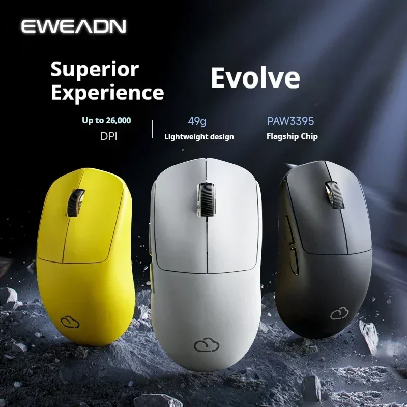 Беспроводная мышь Eweadn X23 легкая Paw3395 трехрежимная компьютерная периферия