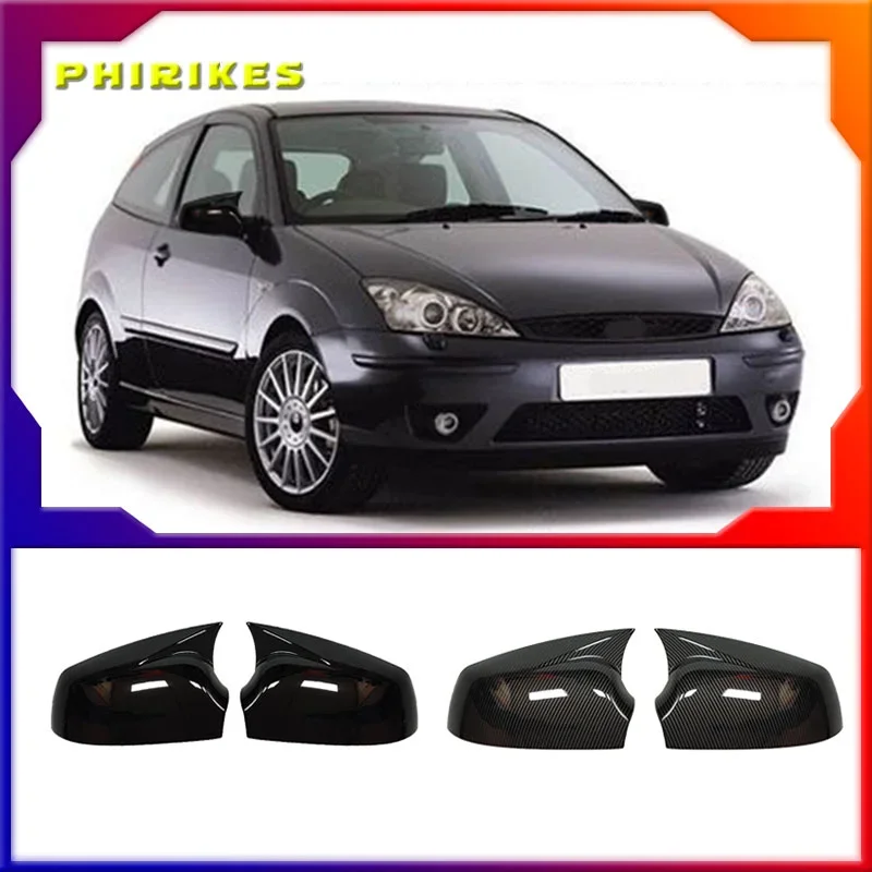 

Carbon Fiber Bright black Side Rearview Mirror Cover For Ford Focus 2002