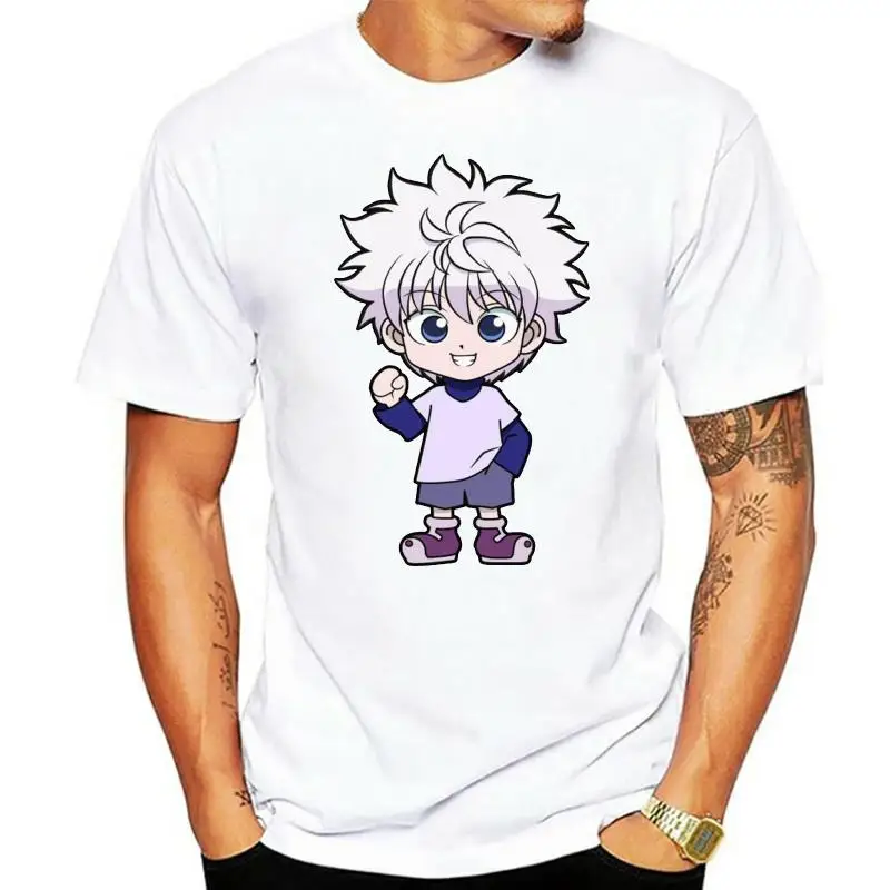 

Hunter X Hunter Anime Killua Zoldyck Men Black T-Shirt Size S to 3XL