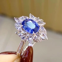 huitan temperament blue cz finger rings for women 2022 newly designed female ring gift wedding engagement party fashion jewelry