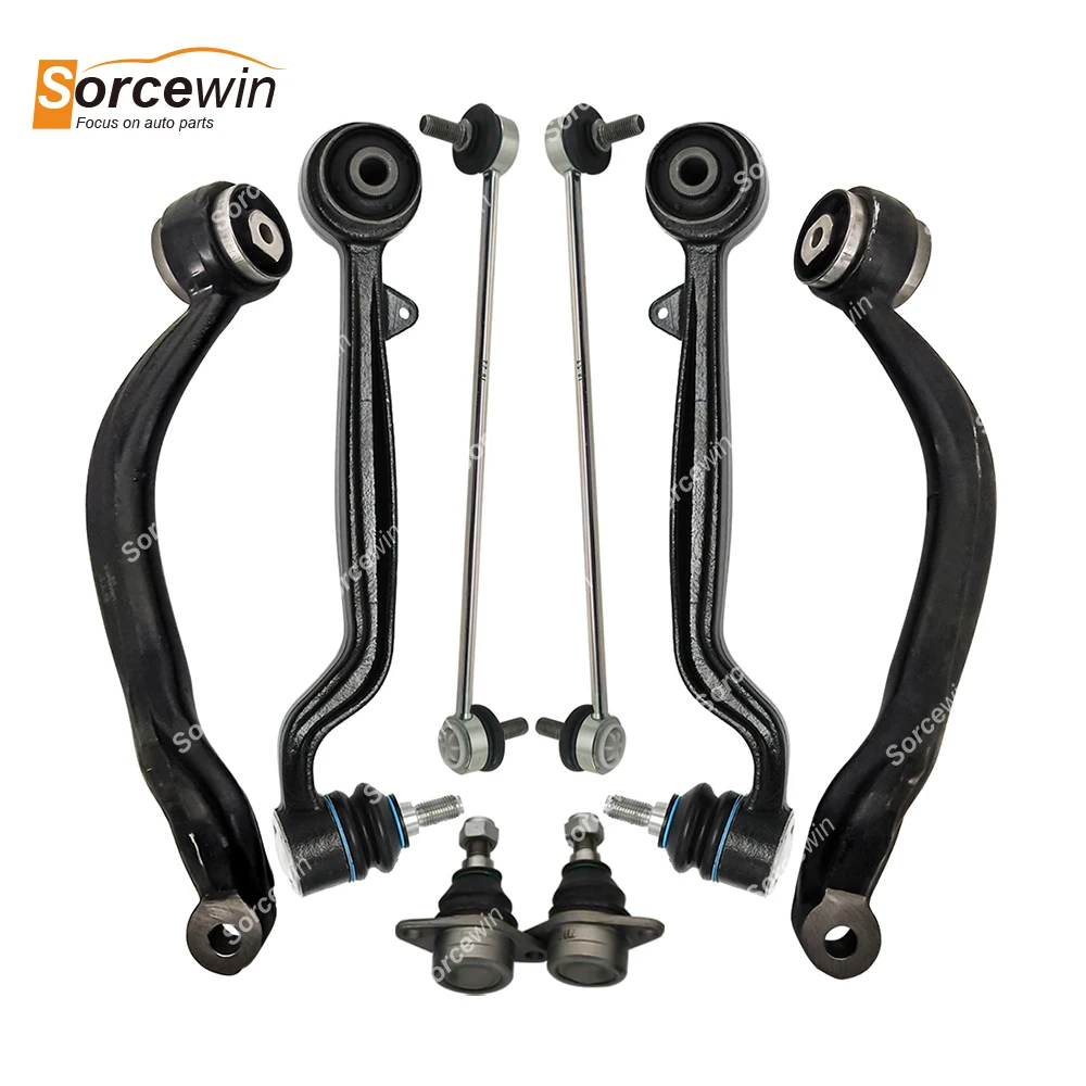 For LAND ROVER RANGE ROVER 3 L322 Auto Parts Car Front Suspension Parts 8 Pcs Control Arms Kit Ball Joint Assembly LR018343