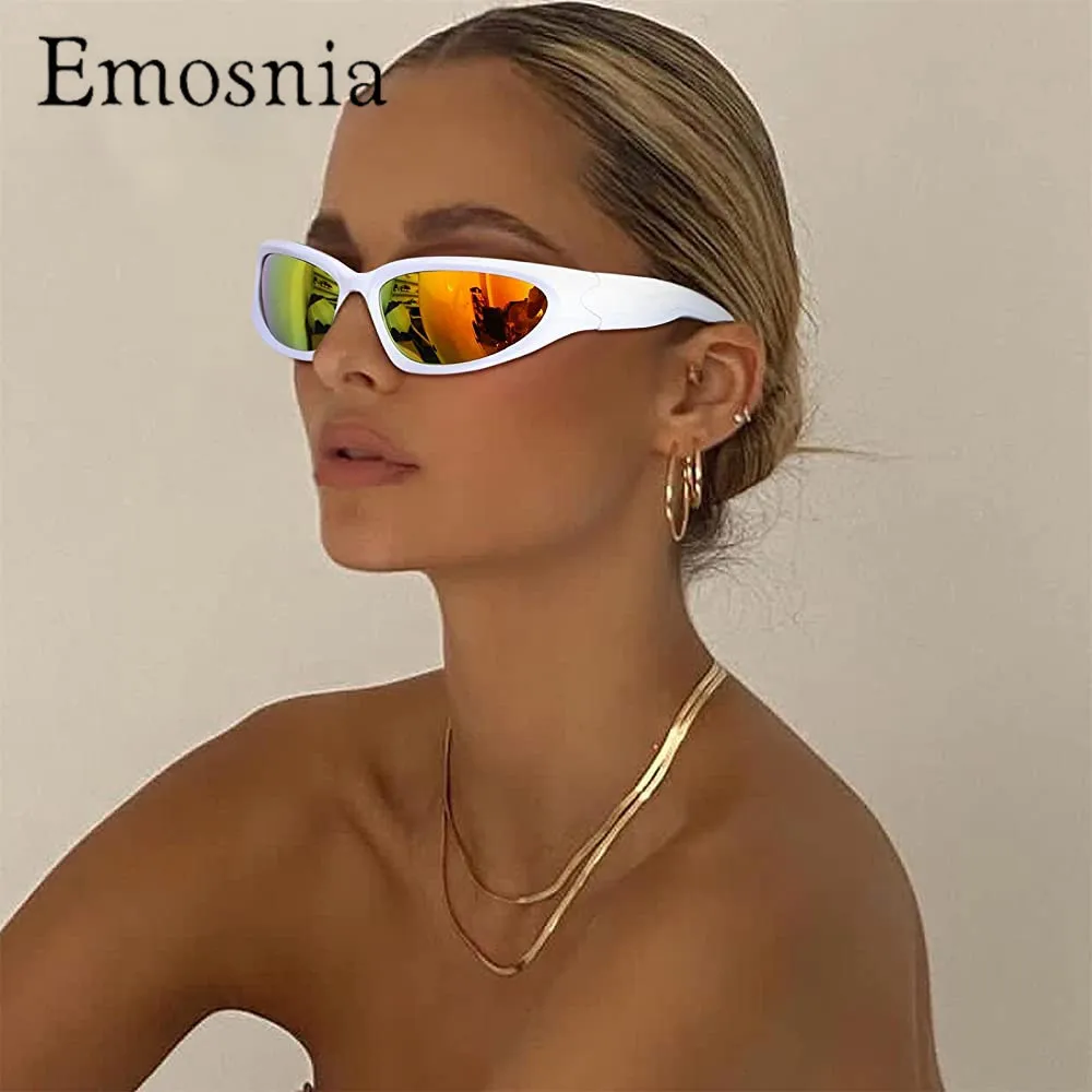 

2022 Trend Steampunk Sunglasses Goggle Women Men Y2K Pink Mirror Shades Sun Glasses Punk Eyewear Female Fashion Eyeglasses UV400