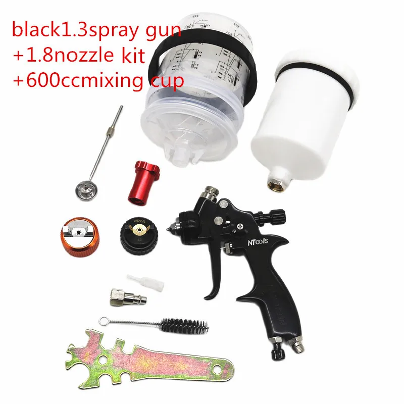 Новый Белый Черный пистолет-распылитель 1 3/1 8 сопло для ремонта автомобиля краска