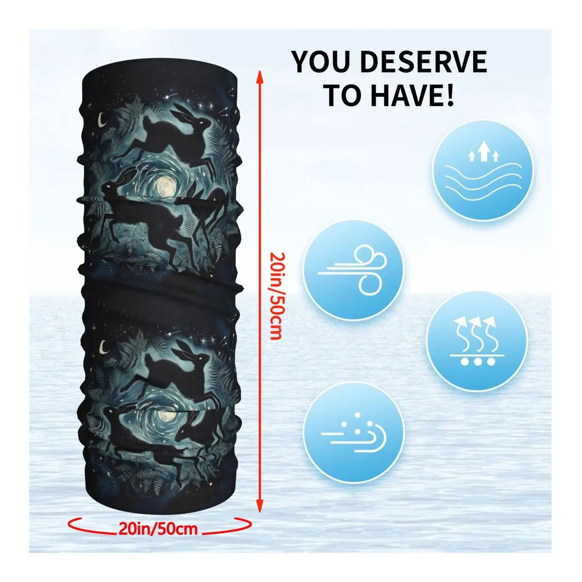 Шейный платок с кроликом шейный маска для лица из полиэстера