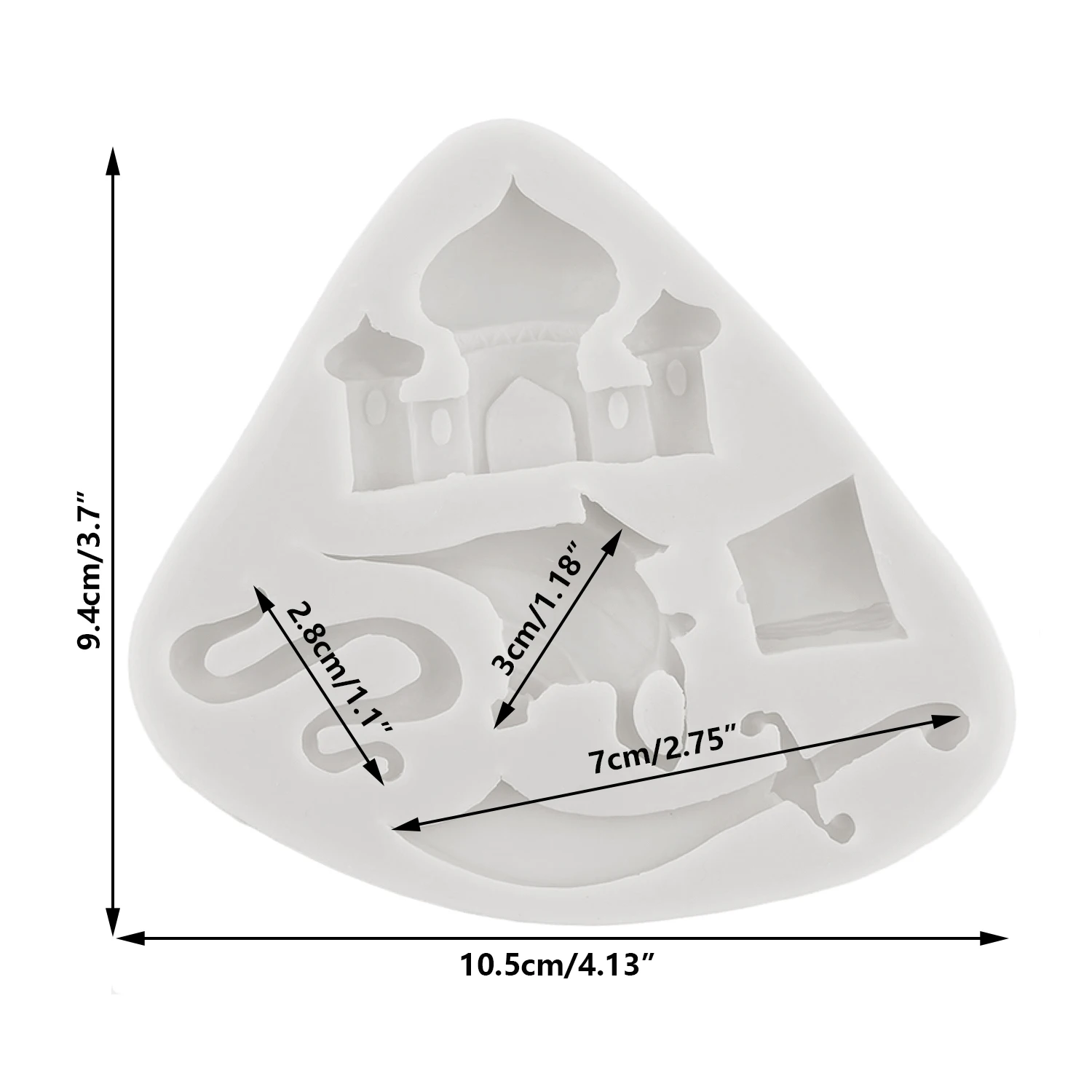 Силиконовая форма Aladdin с мифом лампа нож чайник домик замок для помадки украшение